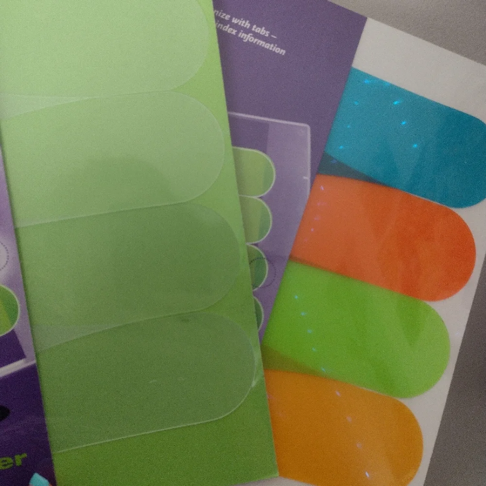 Wilson Jones Turn Tabs Binder Tool 4 Dividers Use in Any 3 Ring Binder